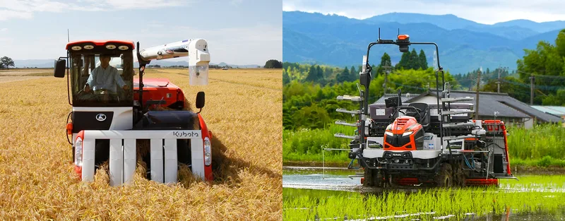 Combine Harvester & Rice Transplanter