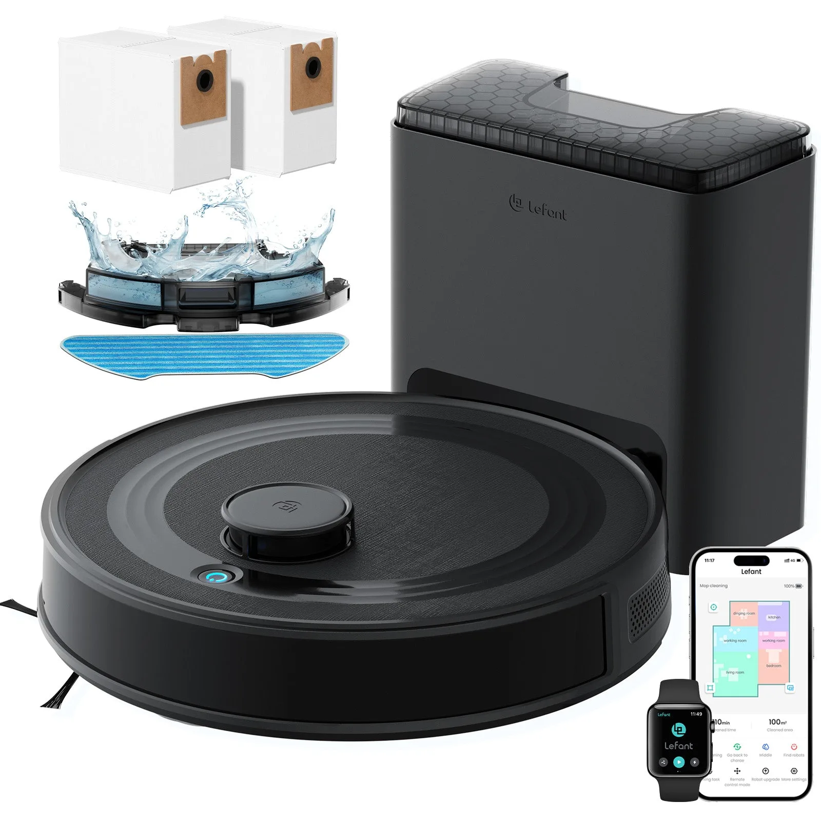 Lefant Robot Vacuum M2 Plus Black