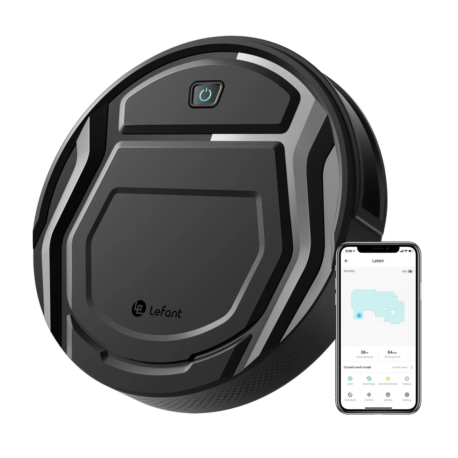 Lefant Robot Vacuum M210 Pro+ Black